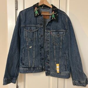 Levi's Blue Denim Jacket with Hula Girl    - Very Rare -